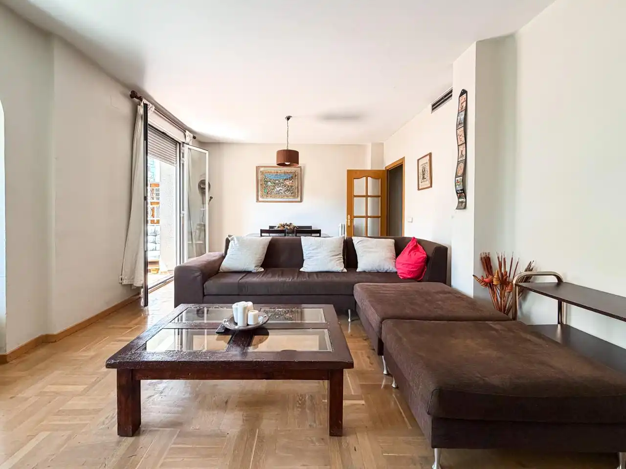 Sala de estar de Piso en venta en Madrid con Calefacción, Parquet y Terraza