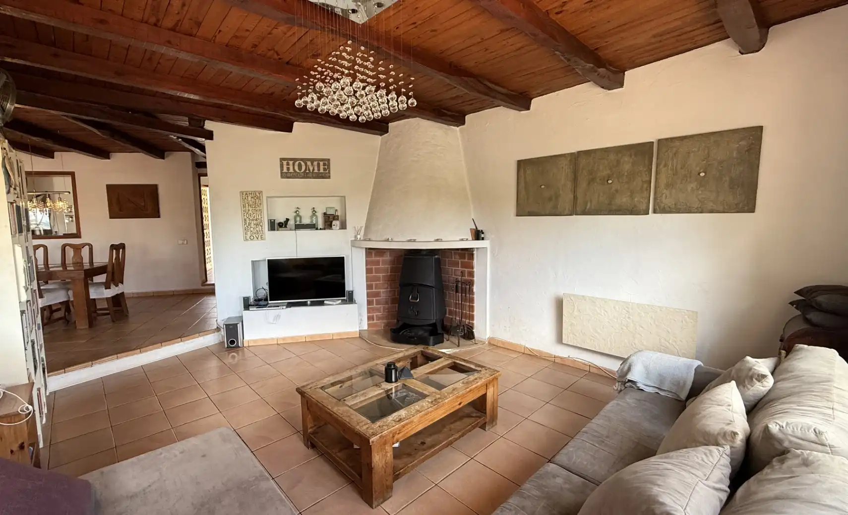 Living room of Houses for sale in Sant Antoni de Portmany  with Air Conditioner, Heating and Private garden
