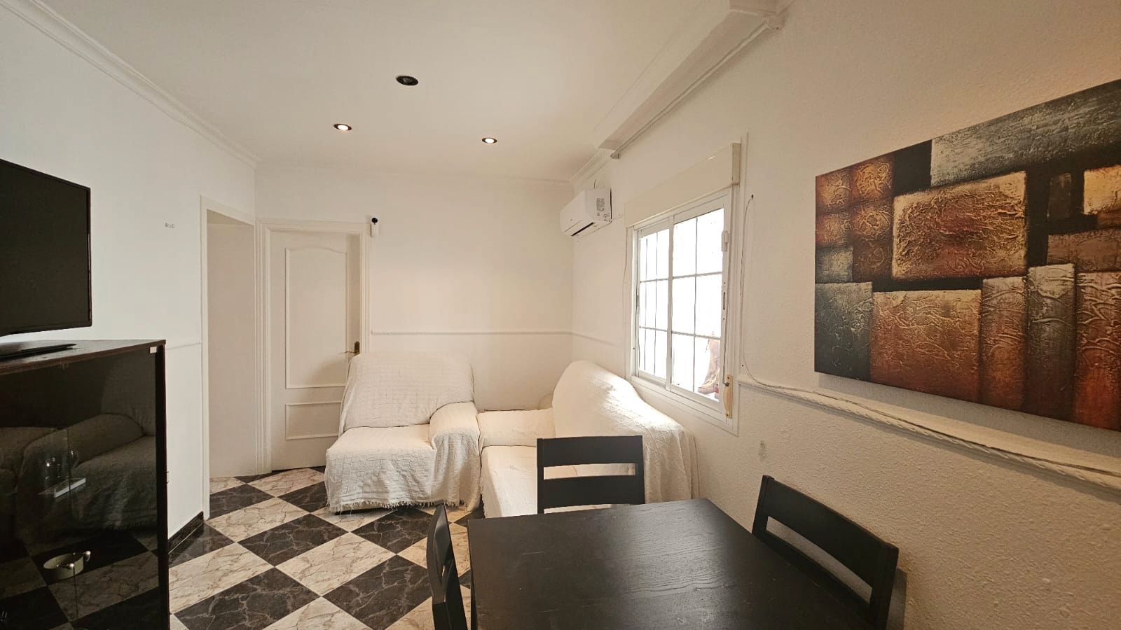 Living room of Flat for sale in Badajoz Capital  with Air Conditioner, Heating and Furnished