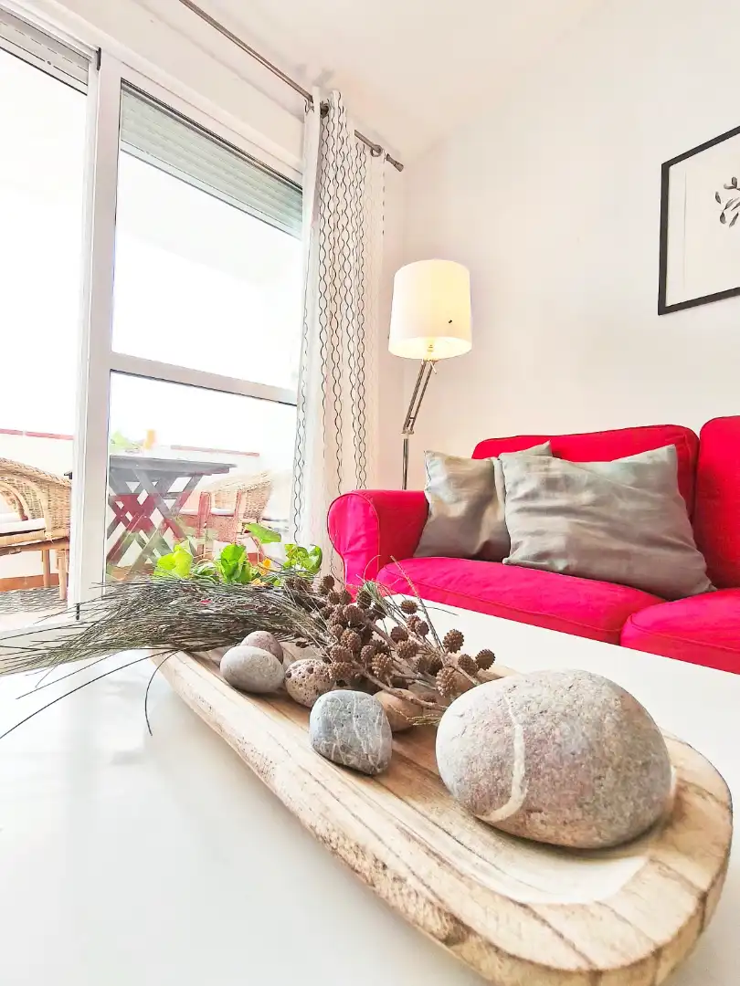 Wohnzimmer von Dachboden zum Verkauf in Almería mit Klimaanlage, Terrasse und Möbliert
