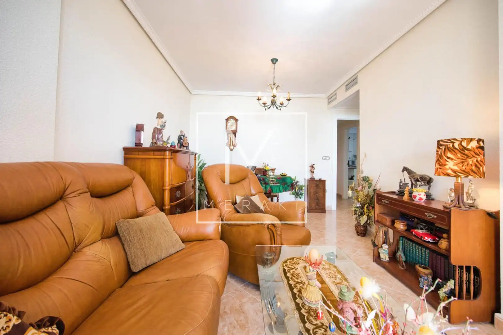 Sala de estar de Apartamento en venta en Calpe / Calp con Aire acondicionado, Jardín privado y Terraza