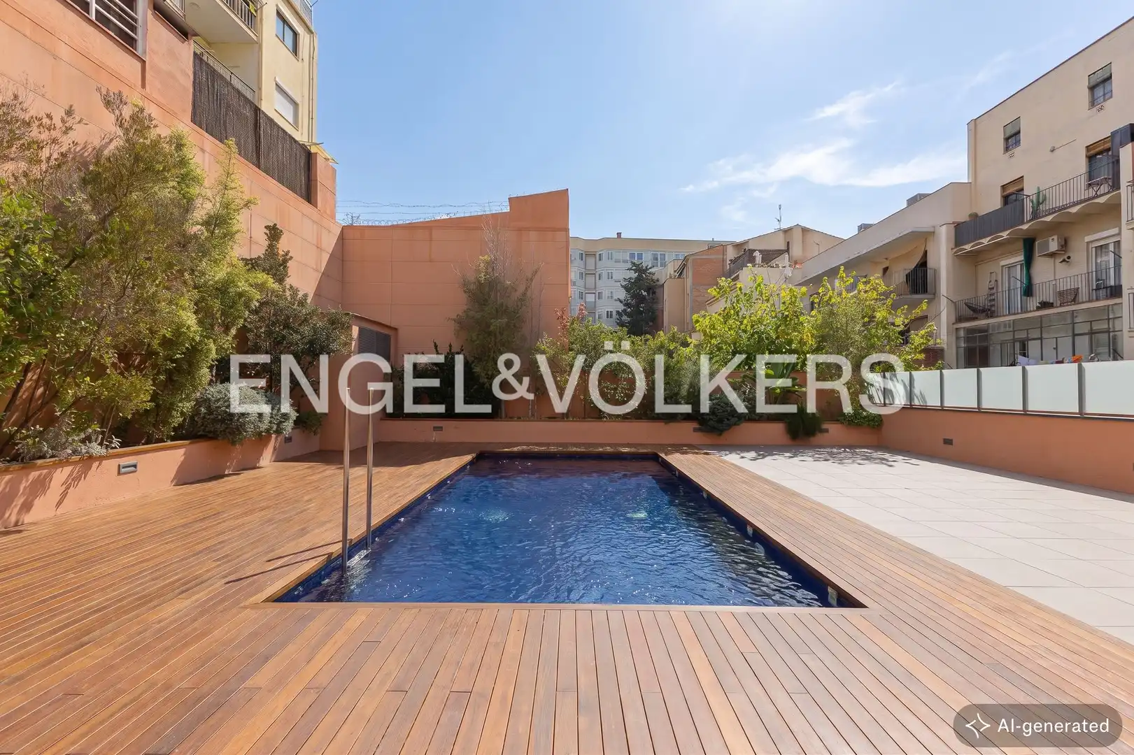 Swimming pool of Flat for sale in Barcelona  with Air Conditioner, Heating and Parquet flooring