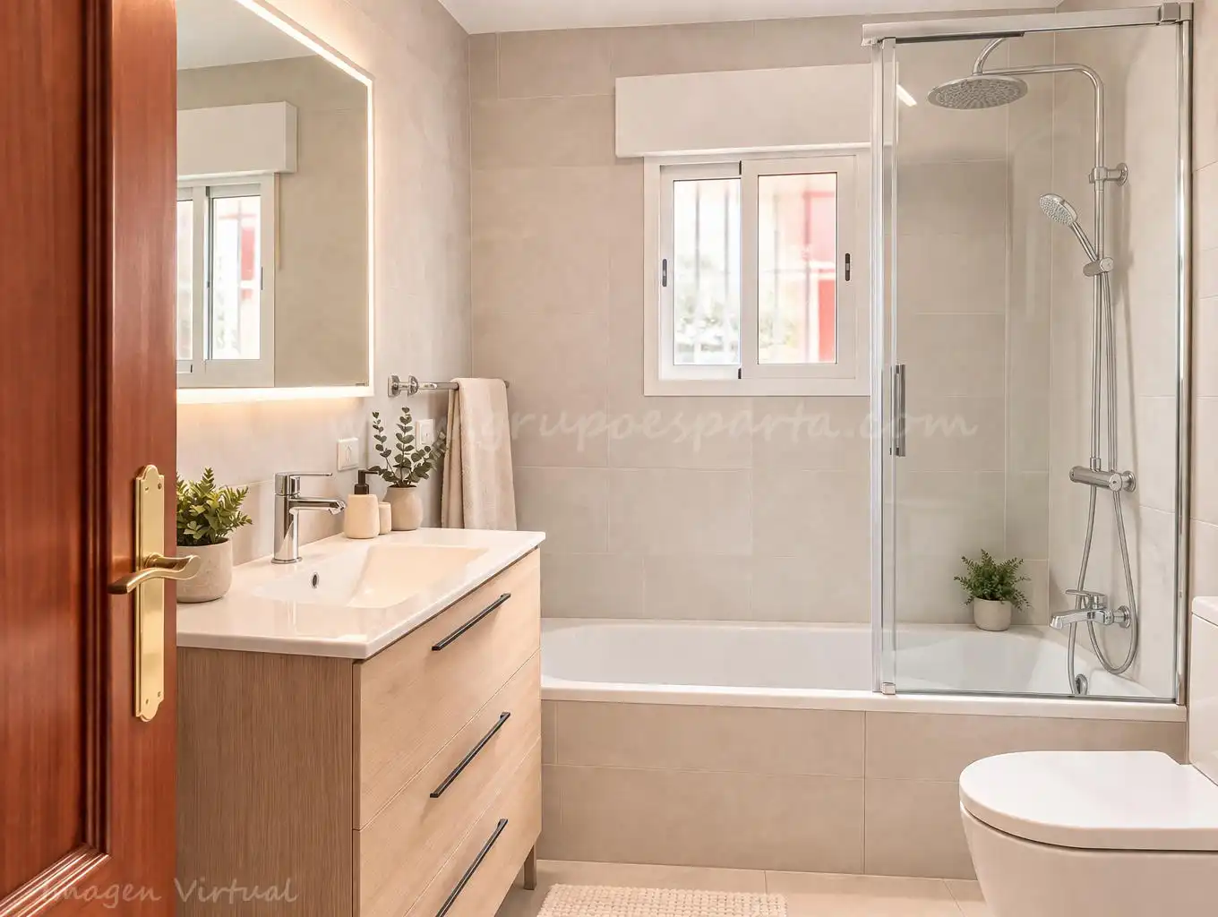 Baño de Casa o chalet en venta en Villanueva del Ariscal con Aire acondicionado, Calefacción y Jardín privado