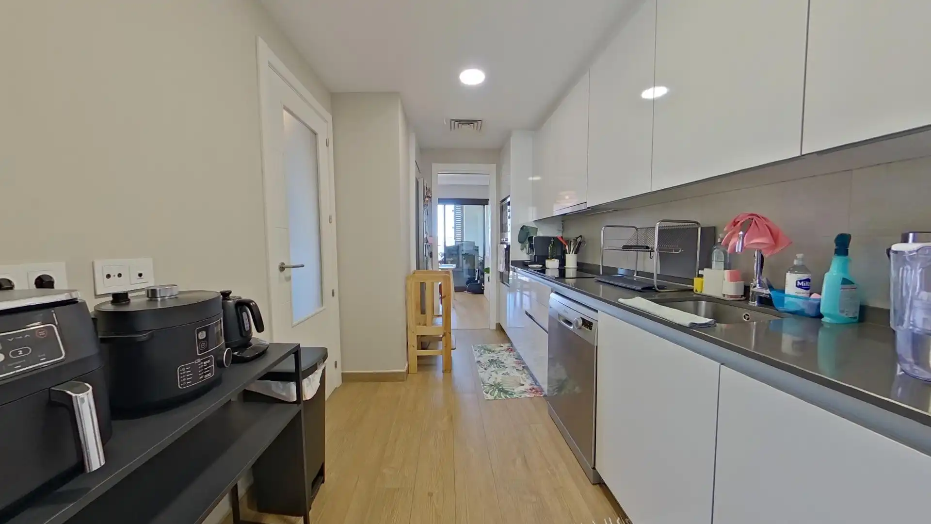 Cocina de Piso de alquiler en Málaga con Aire acondicionado, Calefacción y Terraza
