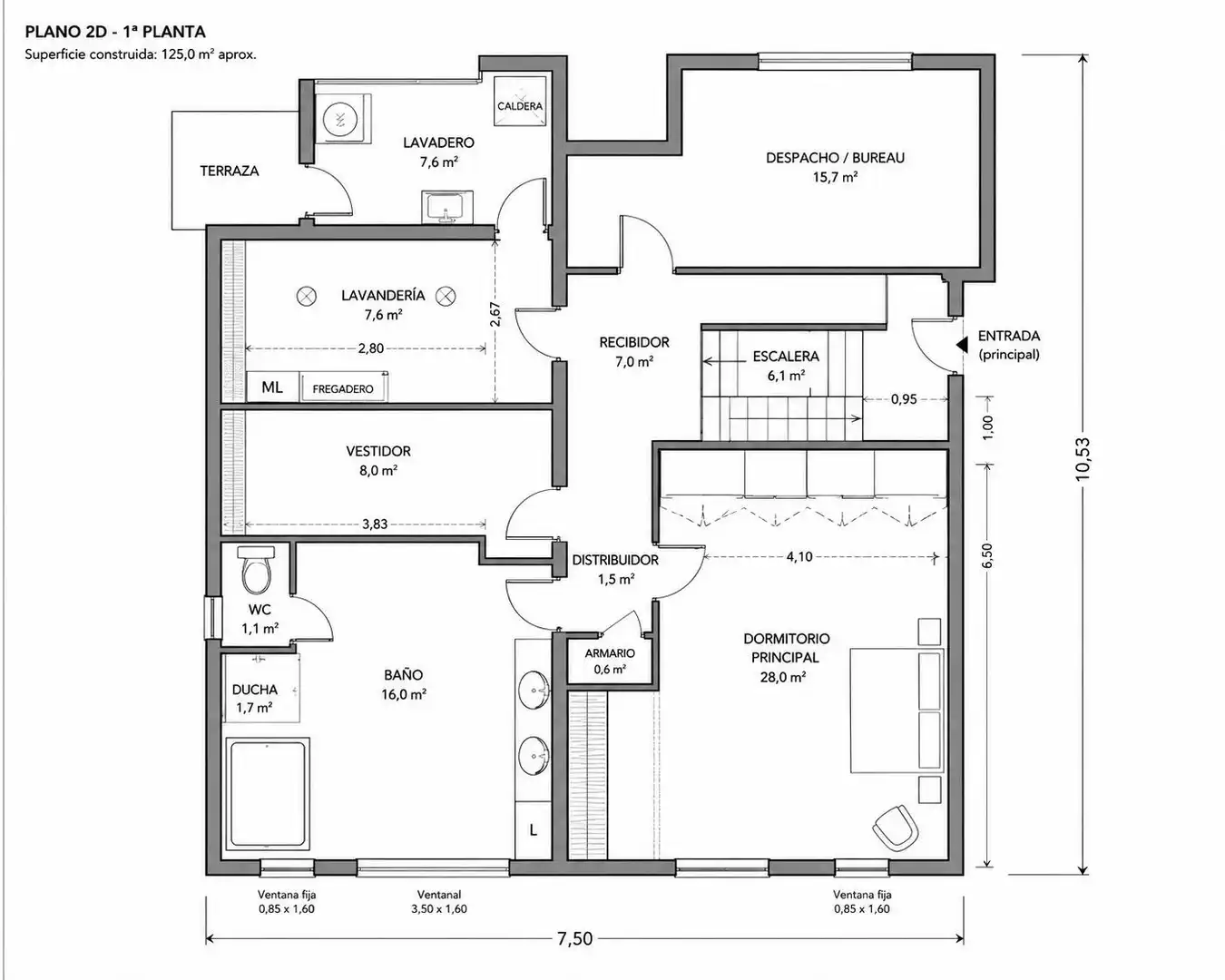 Houses for sale in Roses  with Air Conditioner, Private garden and Parquet flooring