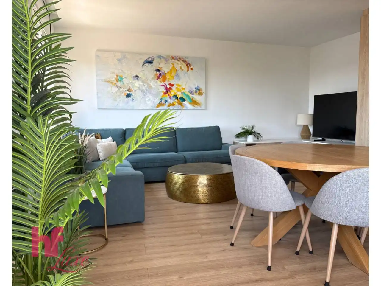 Sala d'estar de Àtic en venda en Sant Adrià de Besòs amb Aire condicionat, Calefacció i Parquet