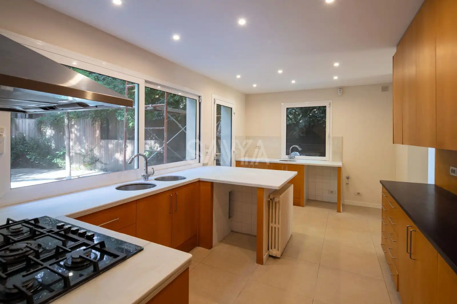 Cocina de Casa o chalet de alquiler en Barcelona con Aire acondicionado, Calefacción y Parquet