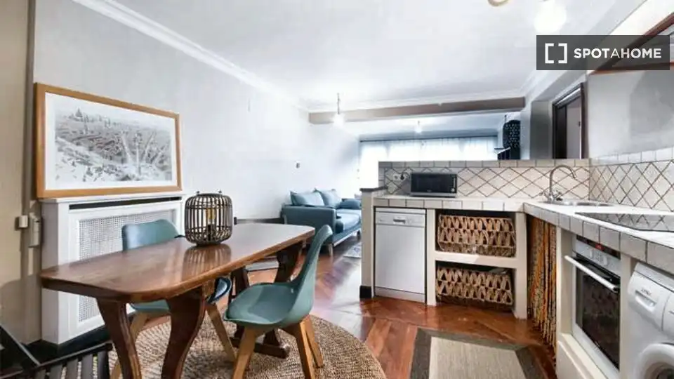 Kitchen of Apartments for share in Donostia - San Sebastián   with Air Conditioner, Terrace and Furnished