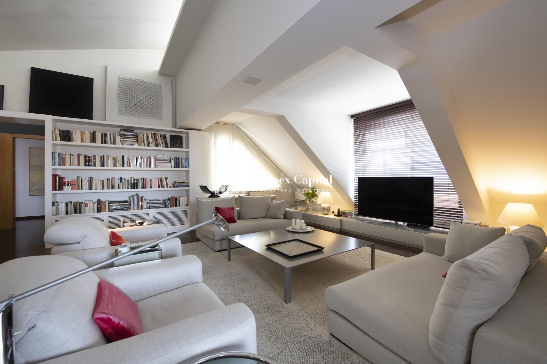 Sala d'estar de Àtic en venda en  Barcelona Capital amb Aire condicionat, Calefacció i Terrassa