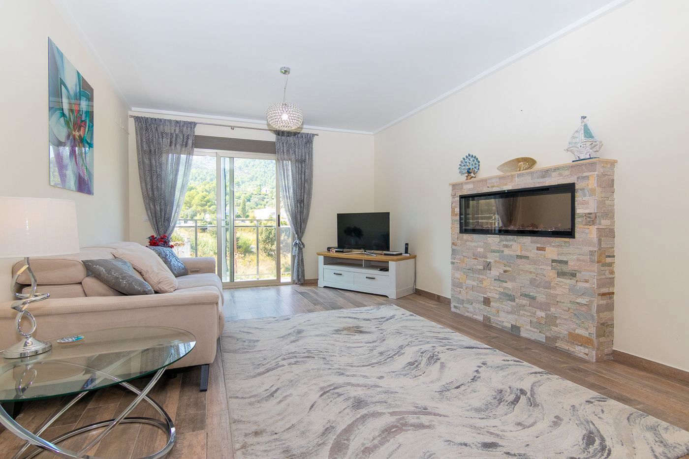 Wohnzimmer von Wohnungen zum verkauf in Orba mit Klimaanlage, Heizung und Terrasse