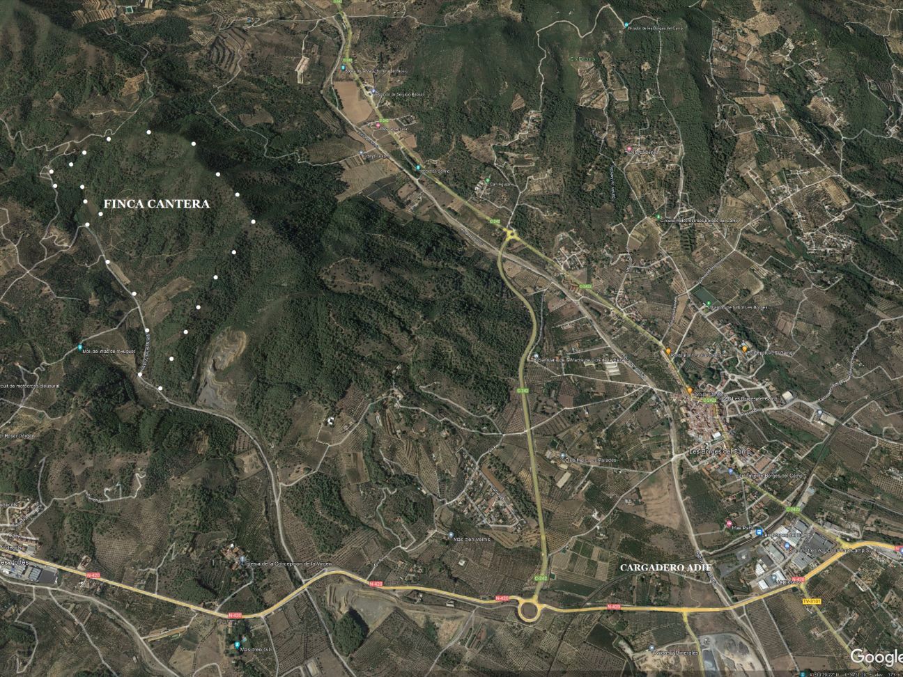 Terreno industrial en venta en Riudecols