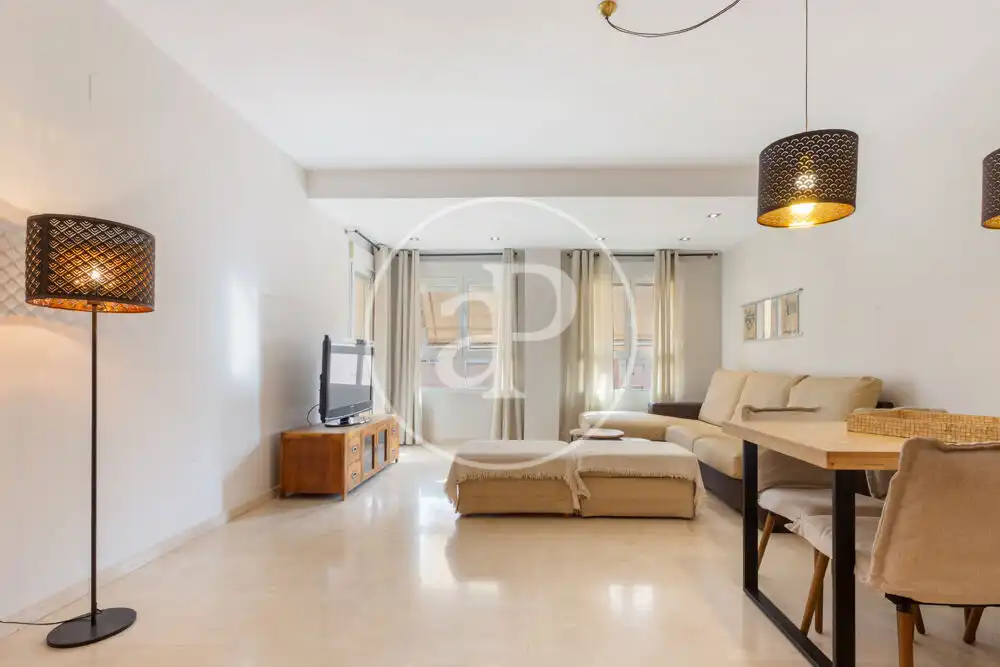 Sala d'estar de Pis de lloguer en Valencia amb Aire condicionat, Calefacció i Jardí privat