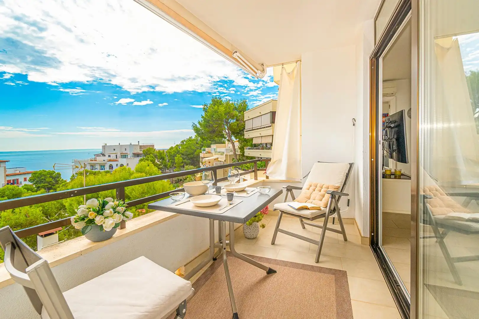 Terrassa de Apartament de lloguer en Cas Català - Illetes