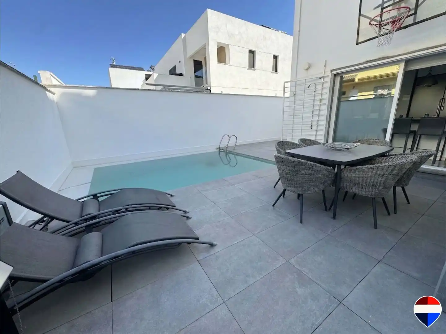 Swimming pool of Detached homes for sale in Mairena del Aljarafe  with Air Conditioner, Terrace and Storage room