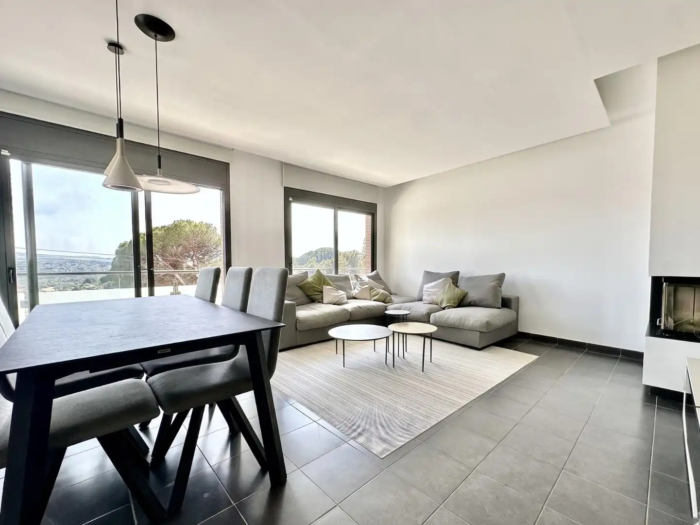 Sala de estar de Casa o chalet en venta en Santa Maria de Palautordera con Aire acondicionado, Calefacción y Terraza