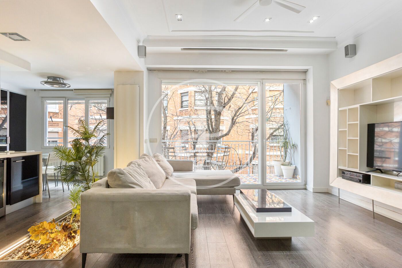 Sala d'estar de Pis de lloguer en  Valencia Capital amb Aire condicionat, Calefacció i Moblat