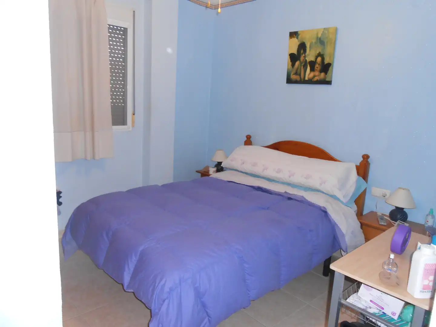 Schlafzimmer von Dachboden zur Miete in Xeraco mit Terrasse, Möbliert und Ofen