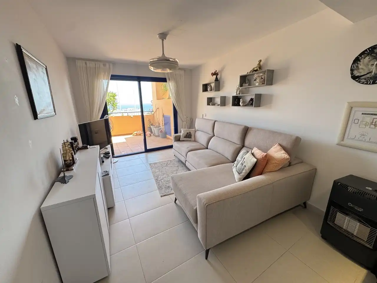 Sala de estar de Apartamento en venta en Mojácar con Aire acondicionado, Terraza y Piscina