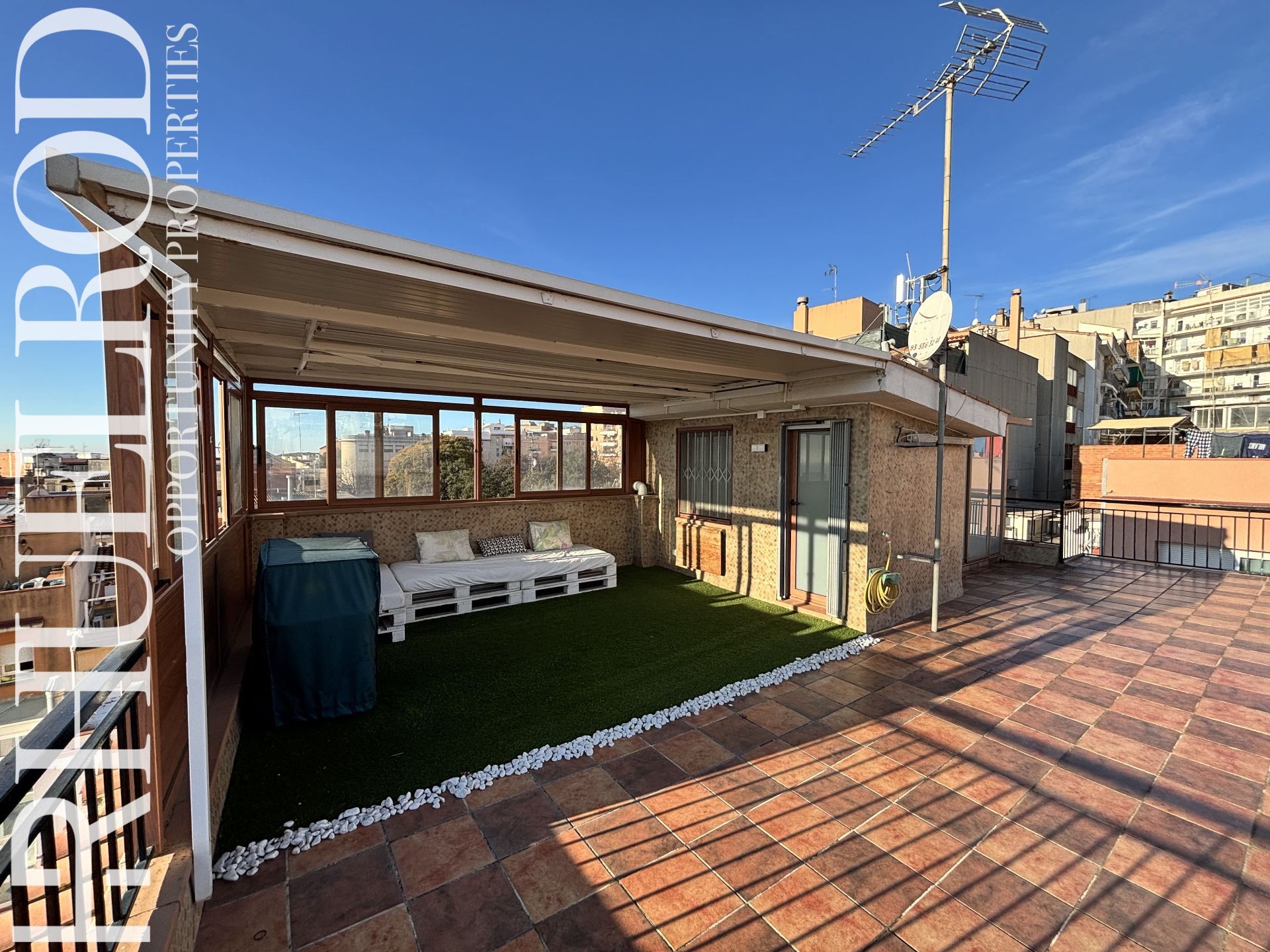 Terrace of Single-family semi-detached for sale in Mataró  with Heating, Terrace and Storage room