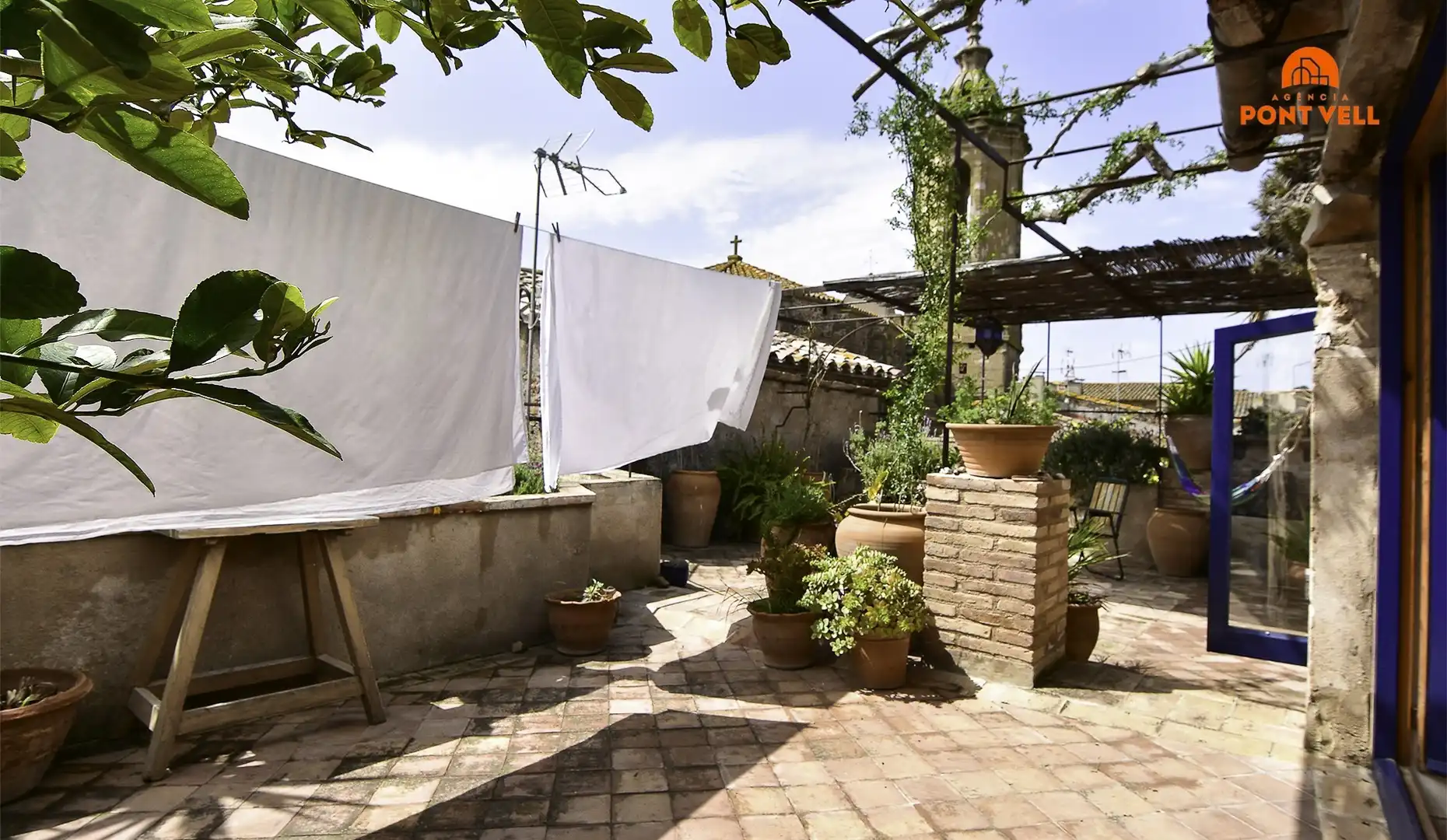 Terraza de Finca rústica de alquiler en Rupià con Terraza y Amueblado