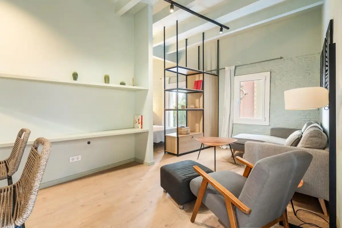 Living room of Flat for sale in Barcelona  with Air Conditioner, Heating and Furnished