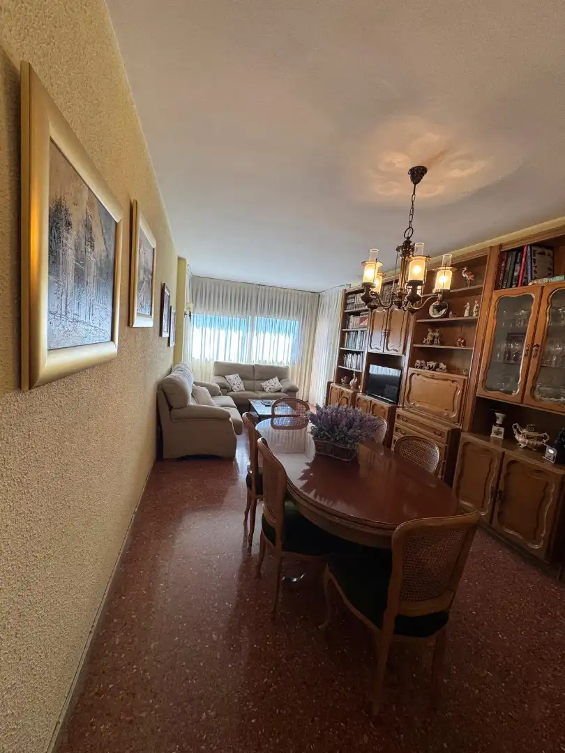 Sala d'estar de Pis en venda en Badalona amb Moblat, Forn i Balcó