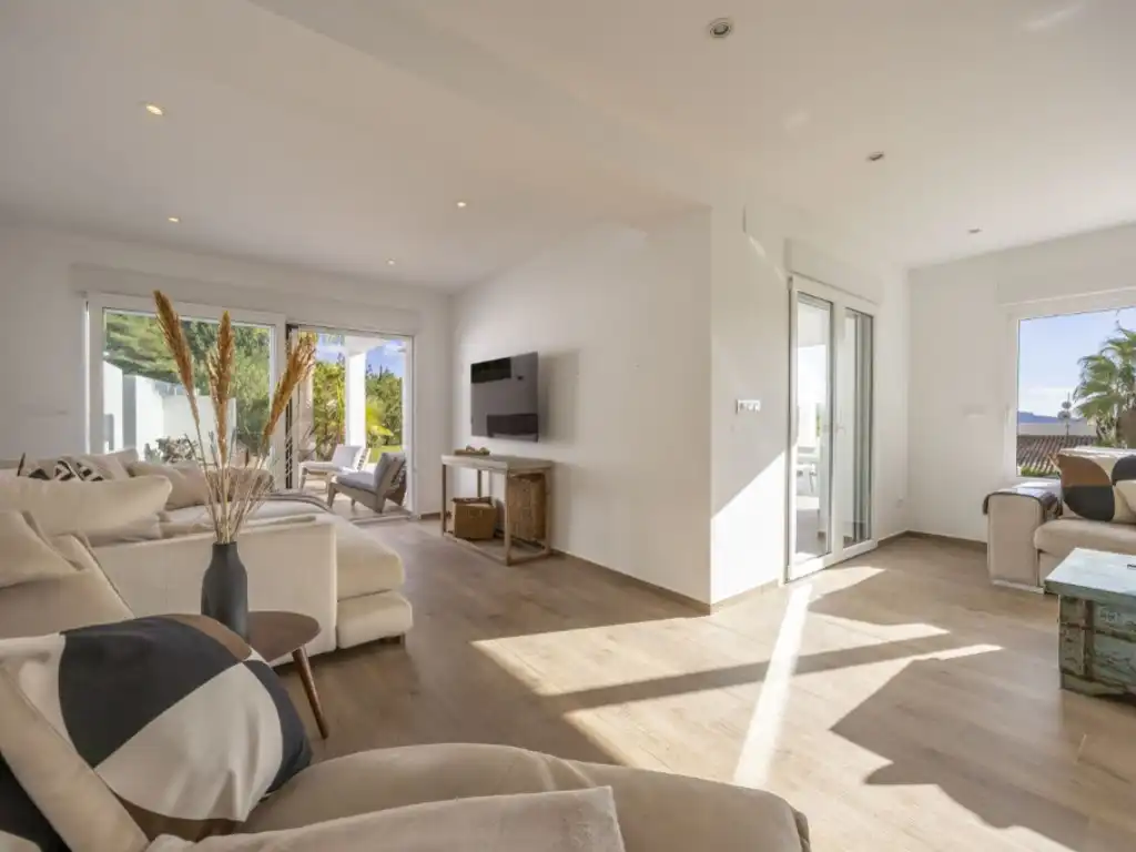 Living room of Houses for sale in Jávea / Xàbia  with Air Conditioner, Terrace and Swimming Pool