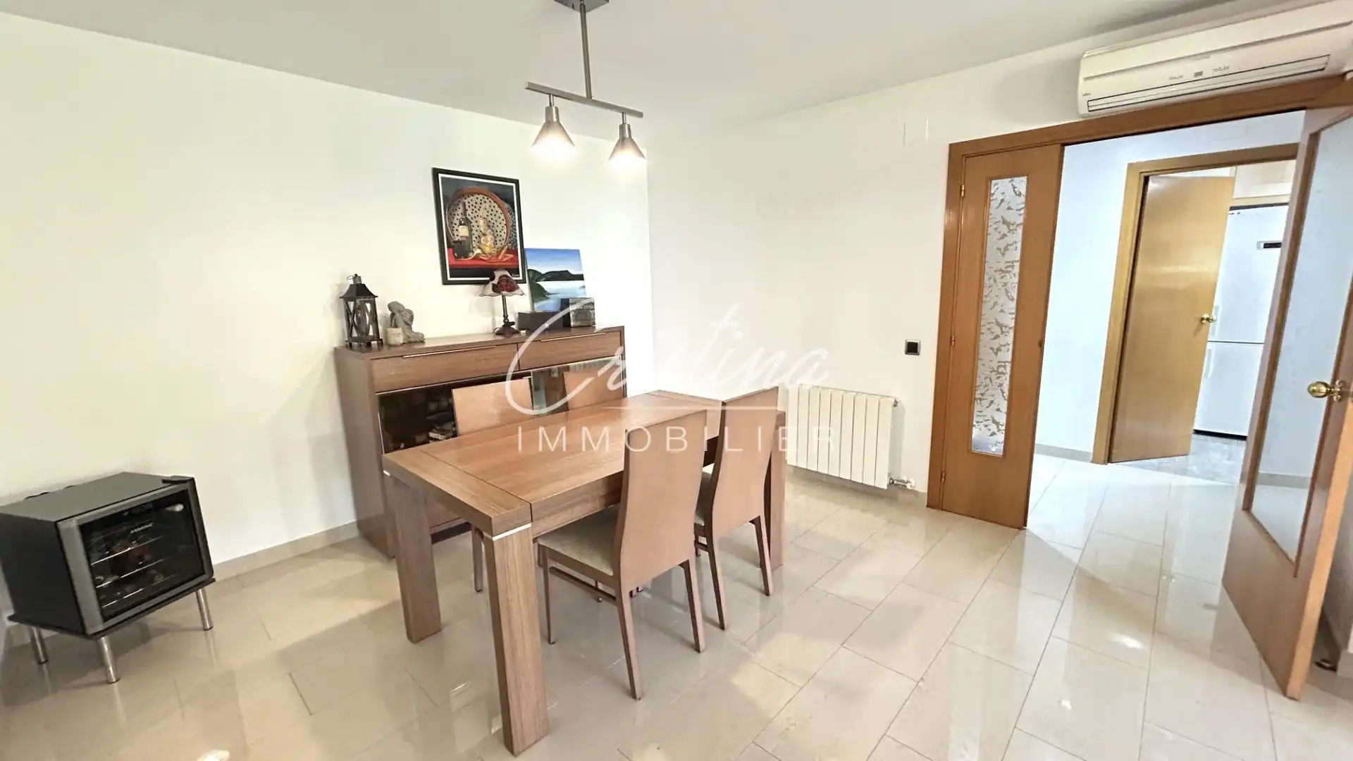 Esszimmer von Wohnungen zum Verkauf in Girona mit Heizung, Terrasse und Alarm
