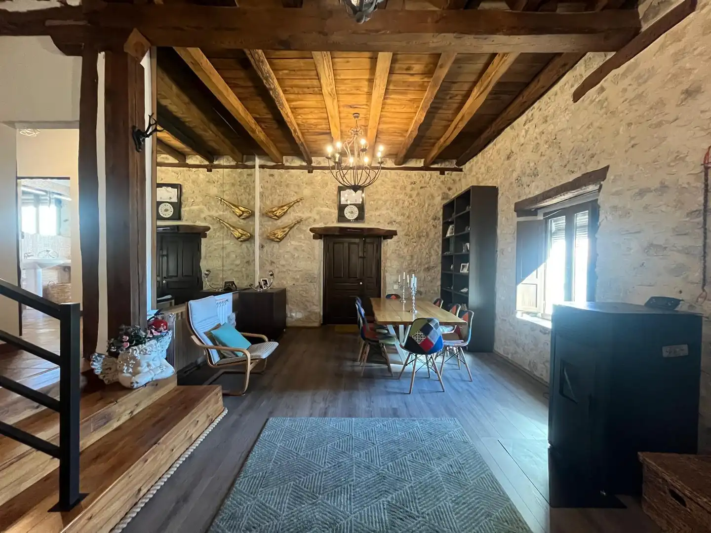 Sala de estar de Casa o chalet en venta en La Parrilla  con Calefacción, Amueblado y Alarma