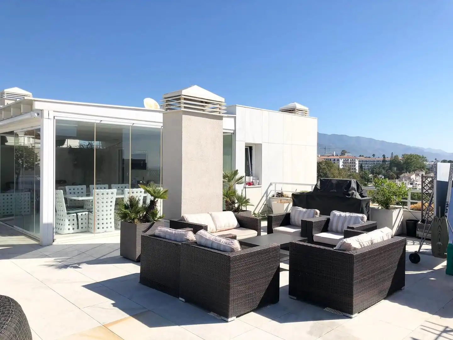 Terrace of Duplexes for rent in Marbella  with Air Conditioner, Terrace and Swimming Pool
