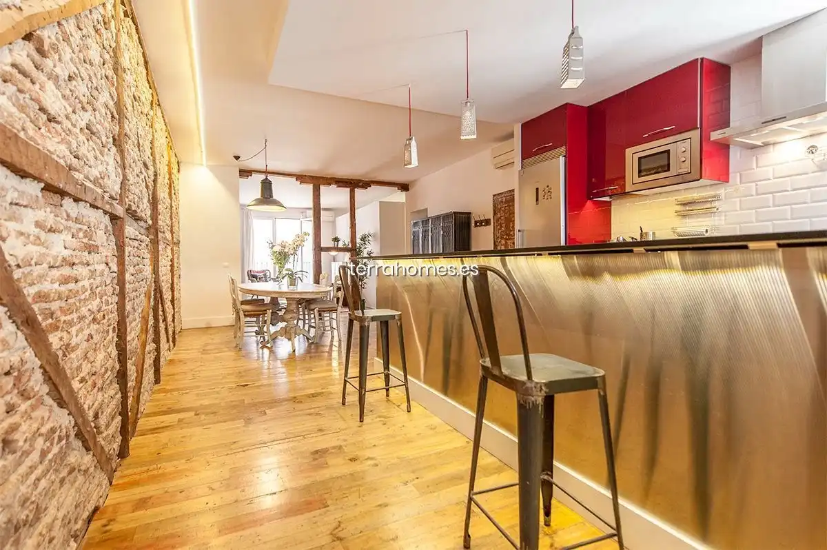 Cocina de Dúplex de alquiler en Madrid con Aire acondicionado, Calefacción y Amueblado