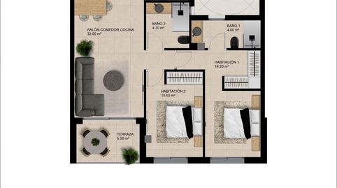 Ático de nueva construcción con 2 dormitorios y piscina comunitaria en venta en Catral, Alicante,, imagen 5