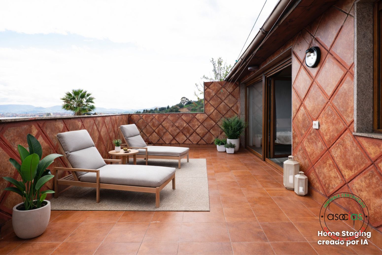 Terrace of Single-family semi-detached for sale in Gijón   with Heating, Terrace and Storage room