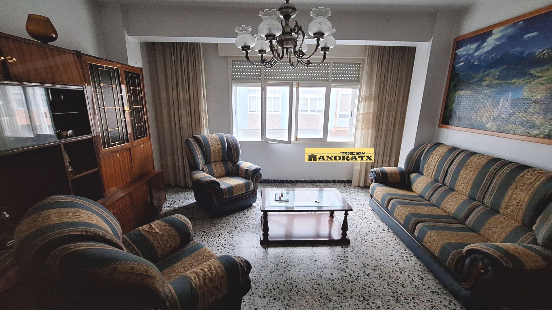 Living room of Flat for sale in As Pontes de García Rodríguez   with Terrace and Furnished
