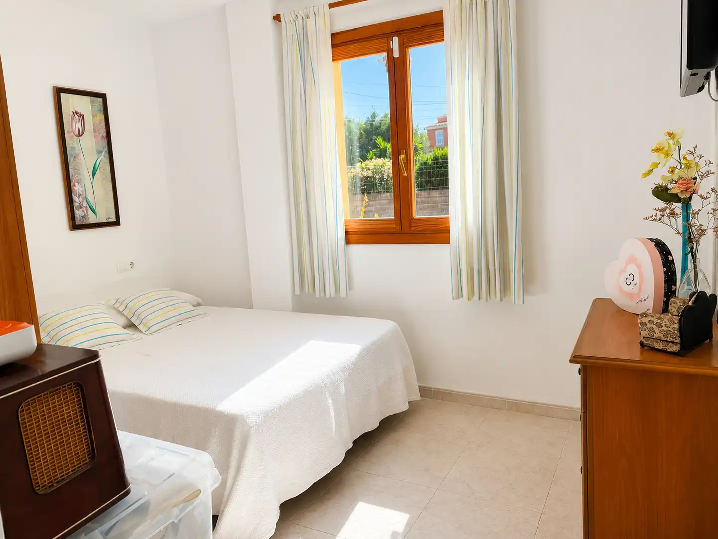Schlafzimmer von Erdgeschoss zum Verkauf in Santa Margalida mit Klimaanlage, Heizung und Privatgarten