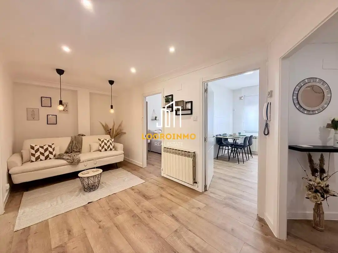 Living room of Flat for sale in  Logroño  with Heating, Storage room and Furnished