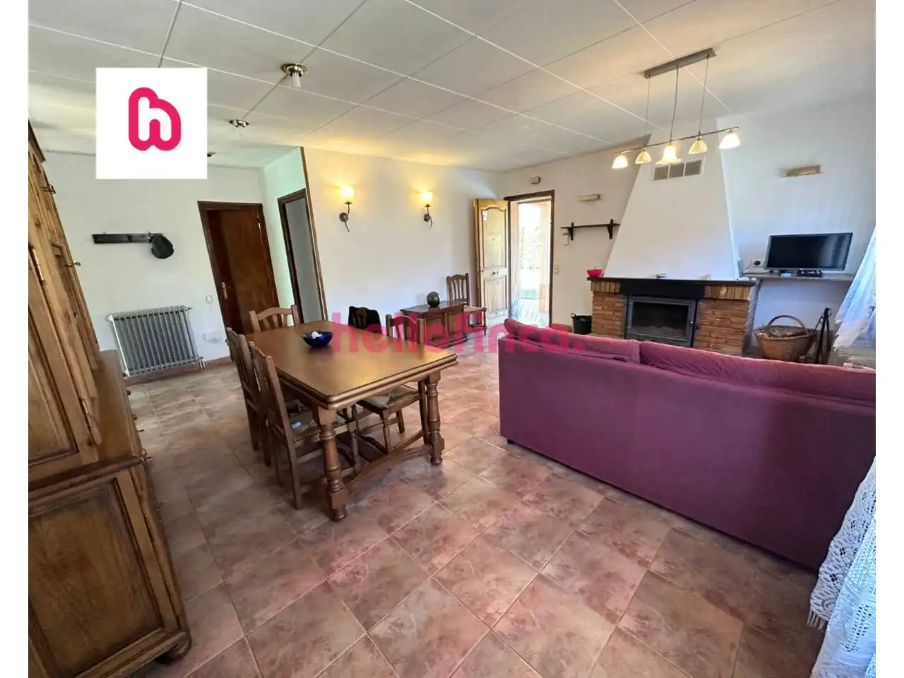 Living room of Houses for sale in Sant Agustí de Lluçanès  with Heating, Private garden and Terrace