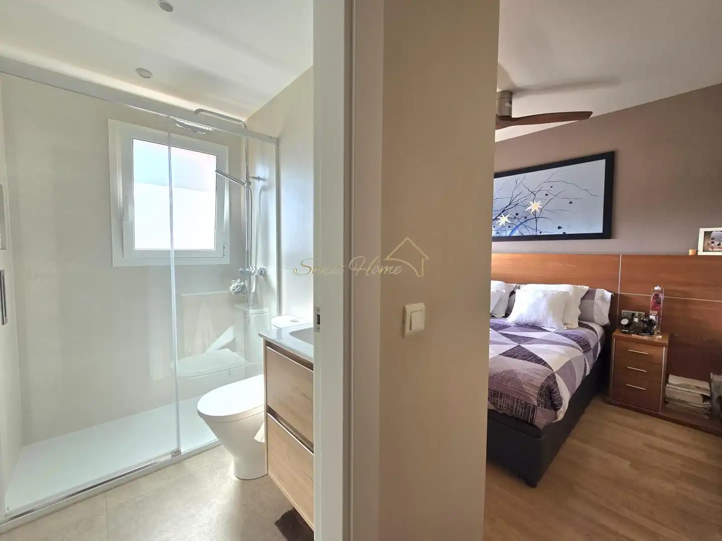 Badezimmer von Wohnung zum Verkauf in Montgat mit Klimaanlage, Heizung und Parkett