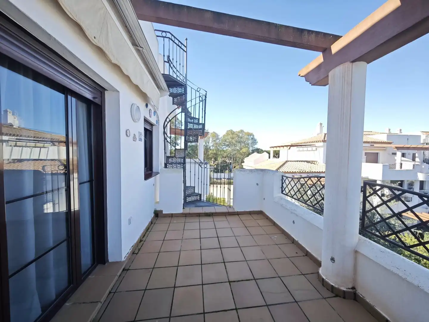 Terraza de Apartamento en venta en Chiclana de la Frontera con Jardín privado, Terraza y Amueblado