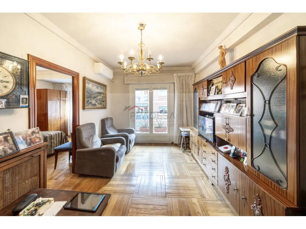 Wohnzimmer von Wohnung zum Verkauf in Madrid mit Heizung, Parkett und Terrasse