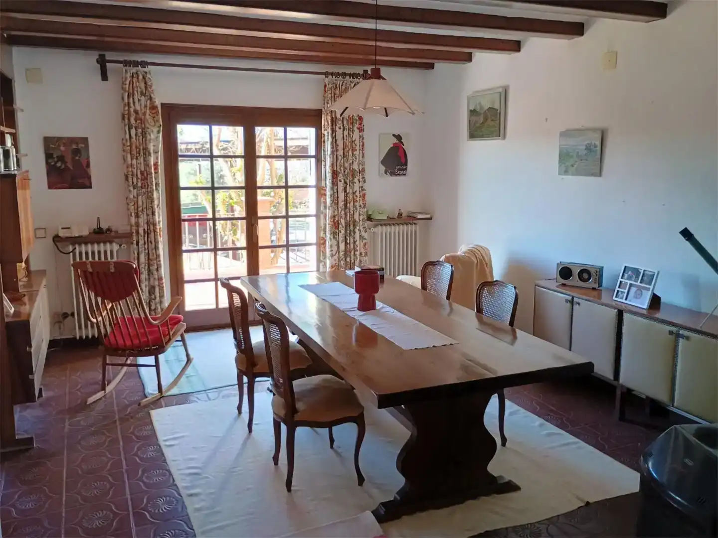 Menjador de Finca rústica en venda en L'Armentera amb Jardí privat, Moblat i Balcó