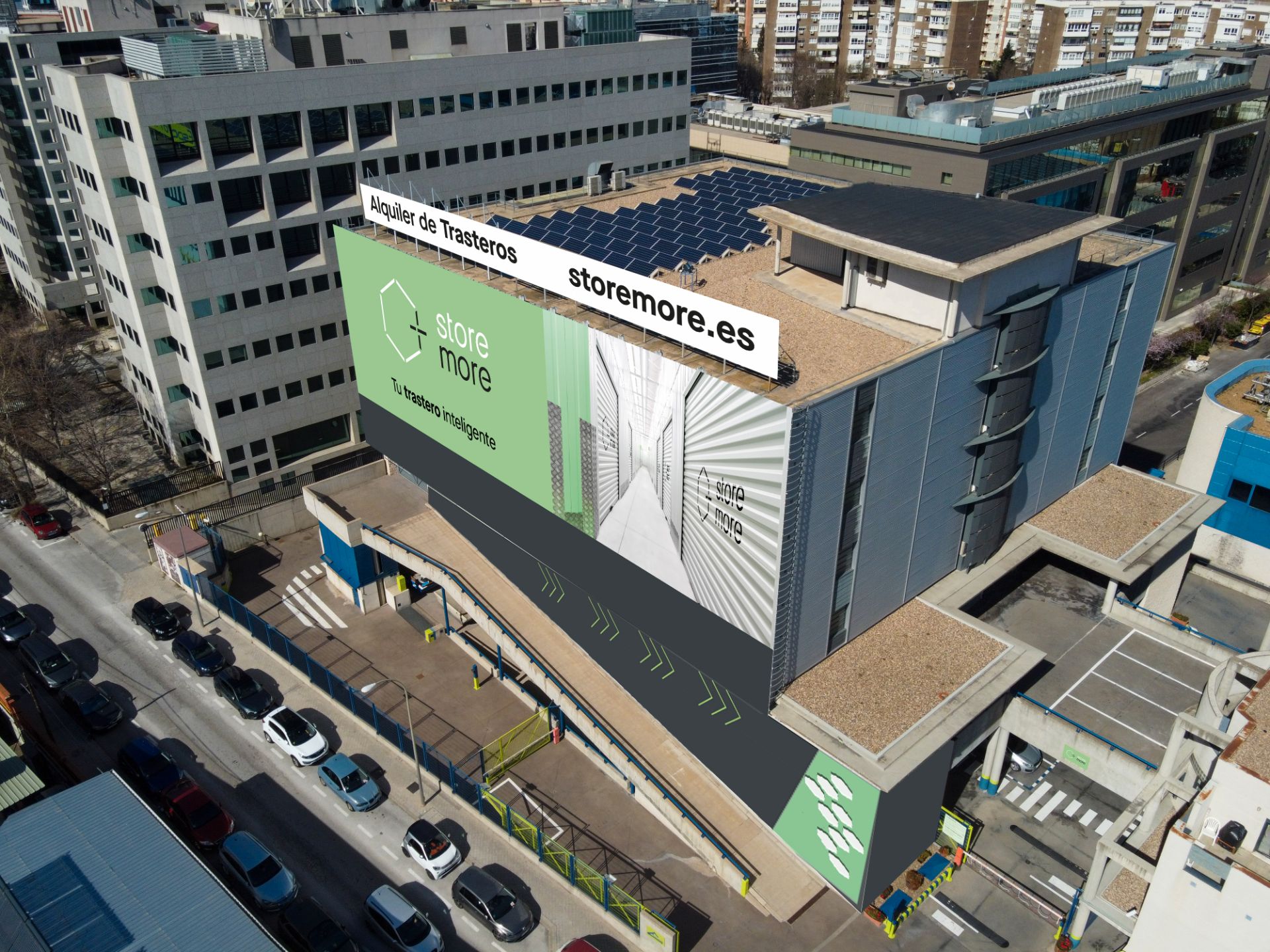 Vista exterior de Trastero de alquiler en  Madrid Capital con Alarma