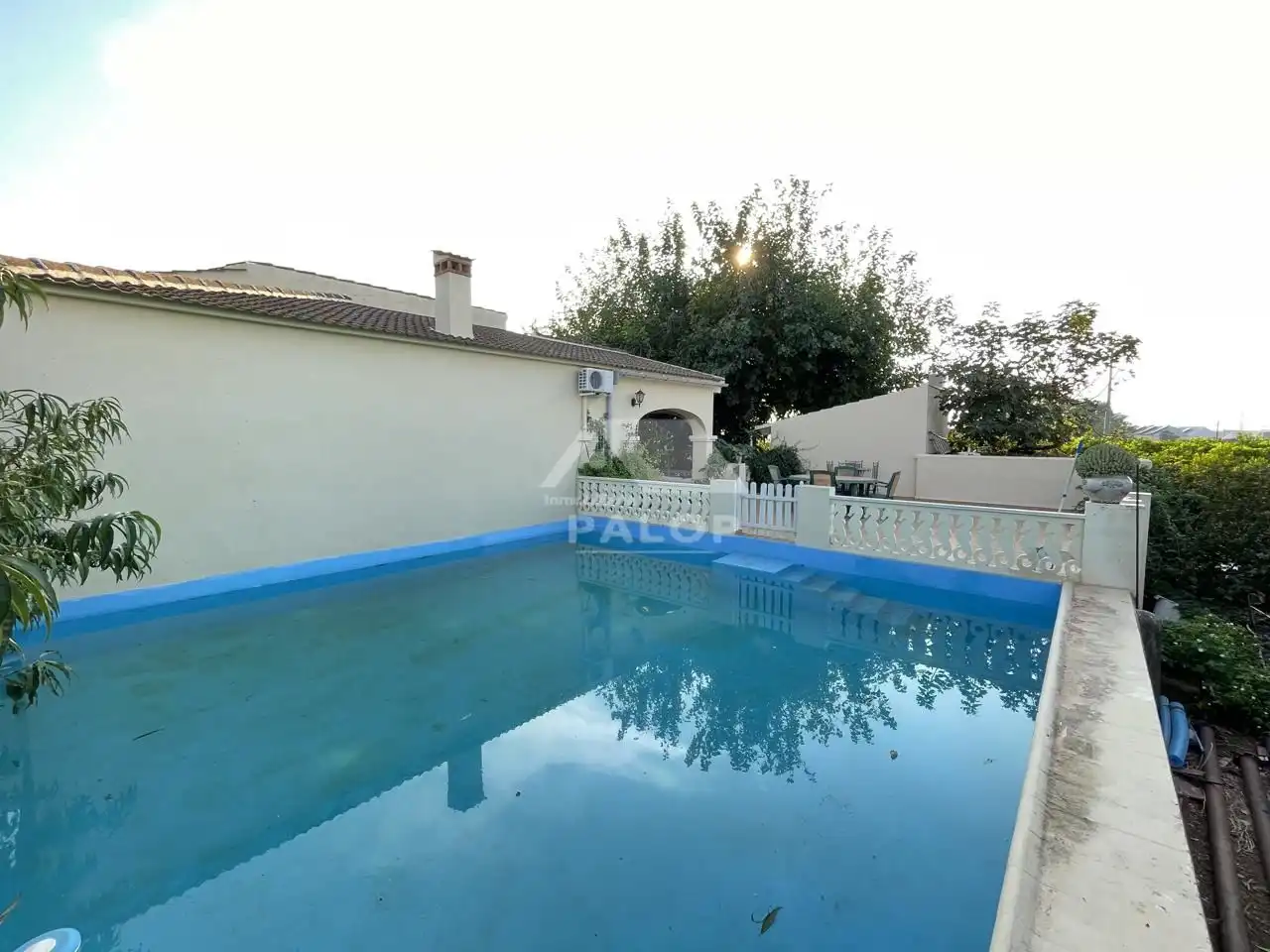 Piscina de Finca rústica en venta en La Pobla Llarga con Aire acondicionado, Jardín privado y Terraza