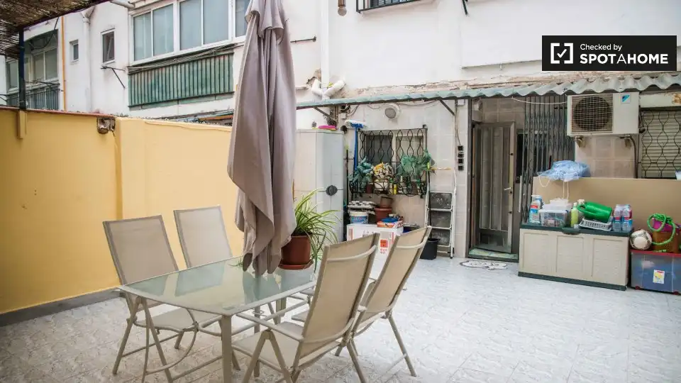 Terrace of Flat for rent in Valencia  with Air Conditioner, Heating and Furnished