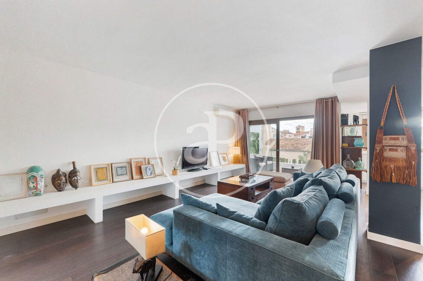 Sala d'estar de Àtic de lloguer en  Palma de Mallorca amb Aire condicionat, Calefacció i Terrassa