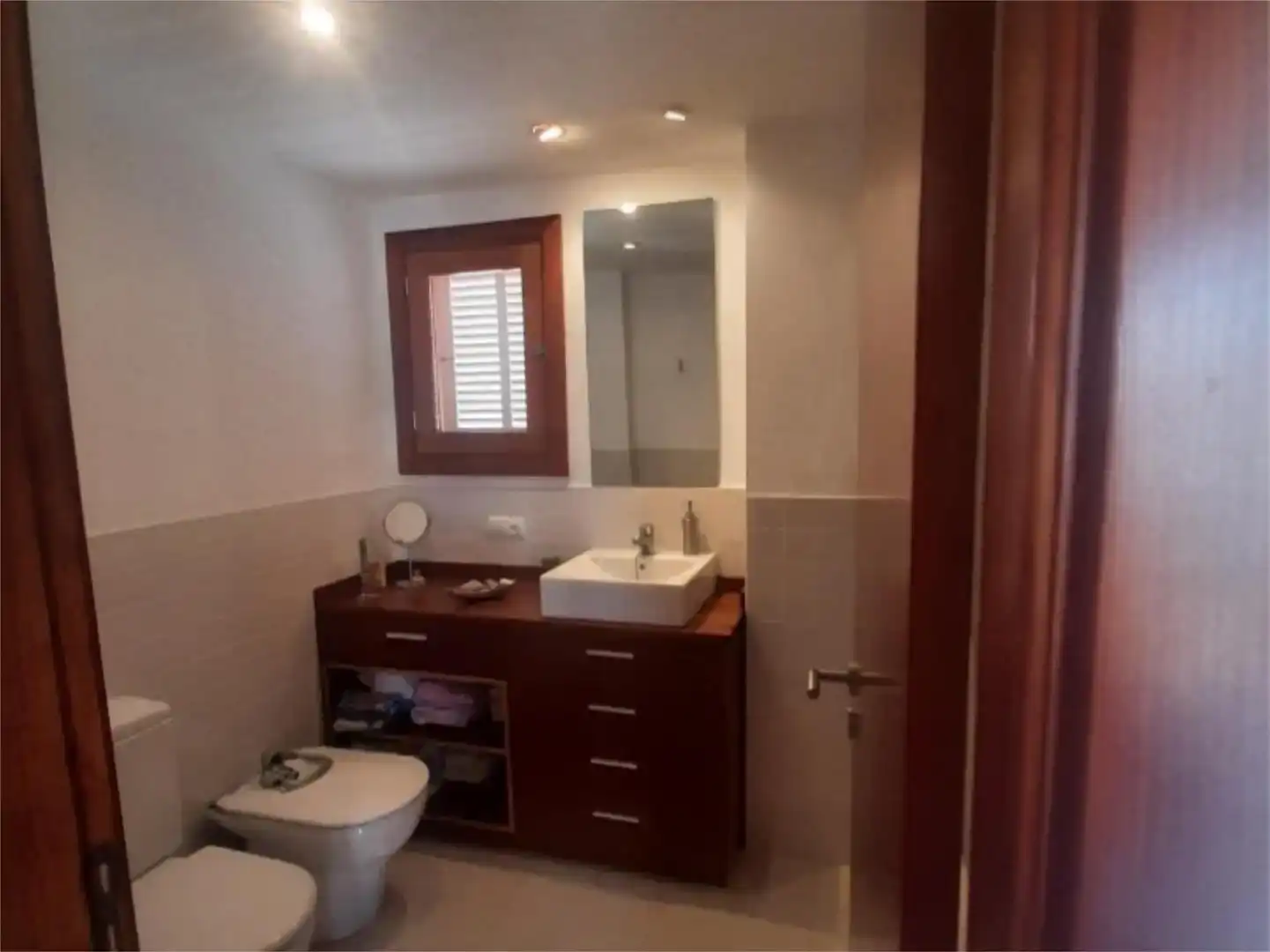 Badezimmer von Wohnung zur Miete in Santa Margalida mit Klimaanlage und Balkon