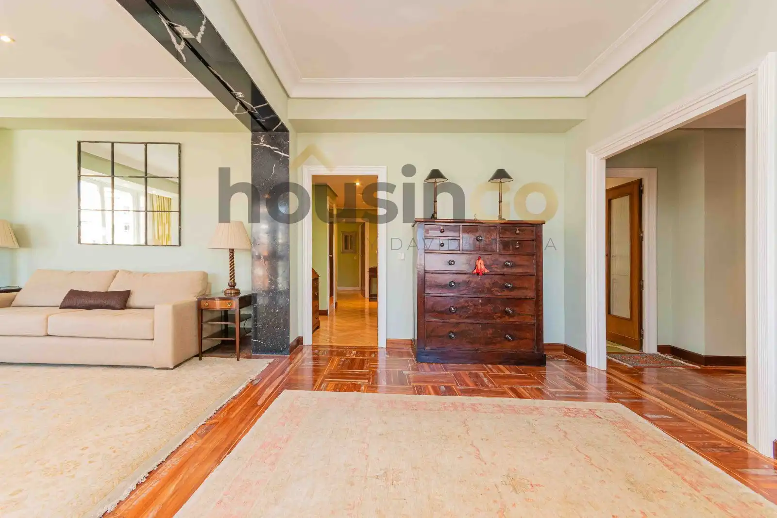 Wohnzimmer von Wohnung zur Miete in Madrid mit Heizung und Terrasse