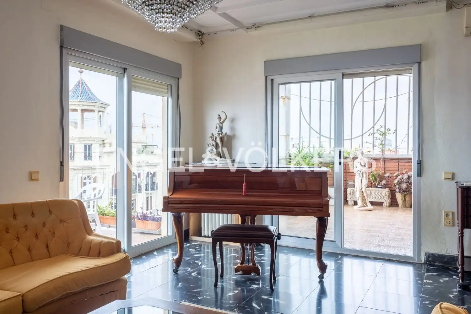 Sala d'estar de Àtic en venda en Valencia amb Aire condicionat, Calefacció i Terrassa