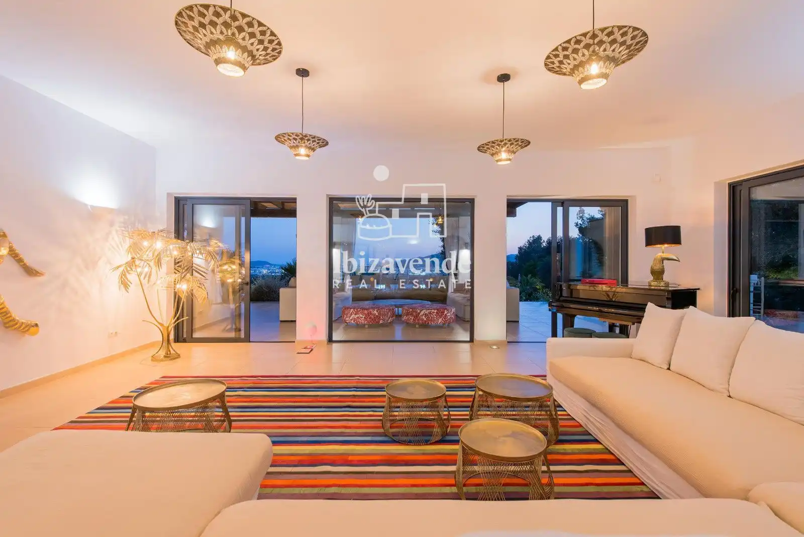 Sala de estar de Casa o chalet de alquiler en Santa Eulària des Riu con Aire acondicionado, Calefacción y Terraza