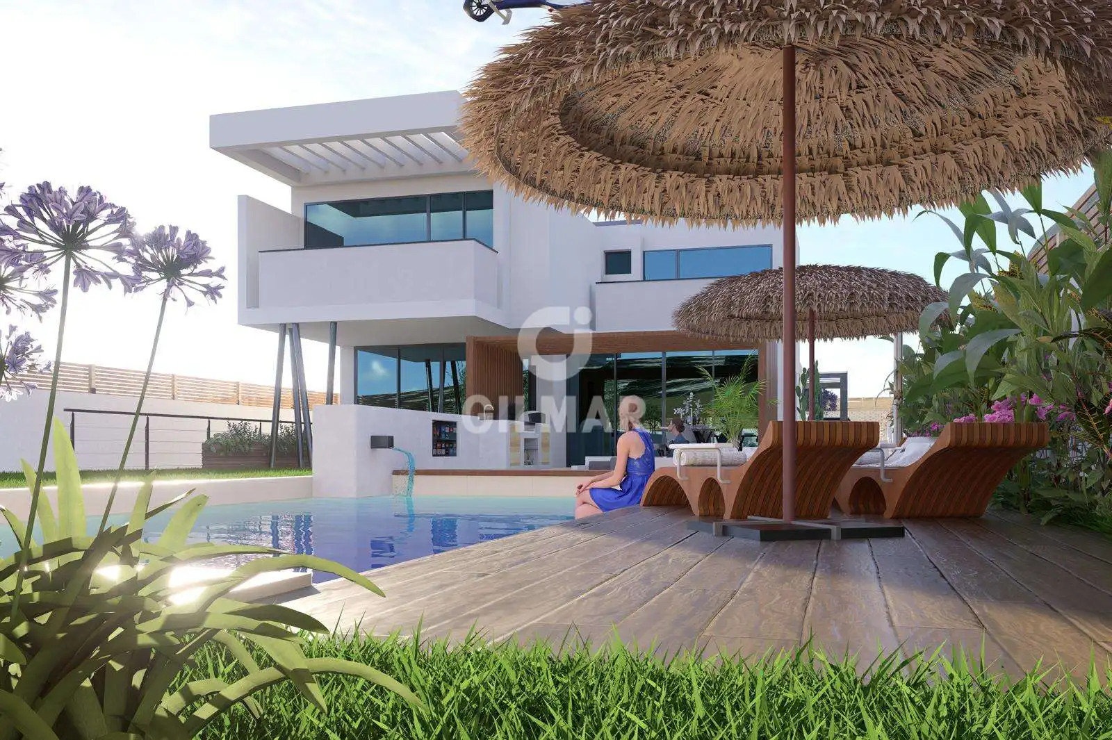 Vista exterior de Casa o xalet en venda en Casares amb Calefacció, Jardí privat i Piscina